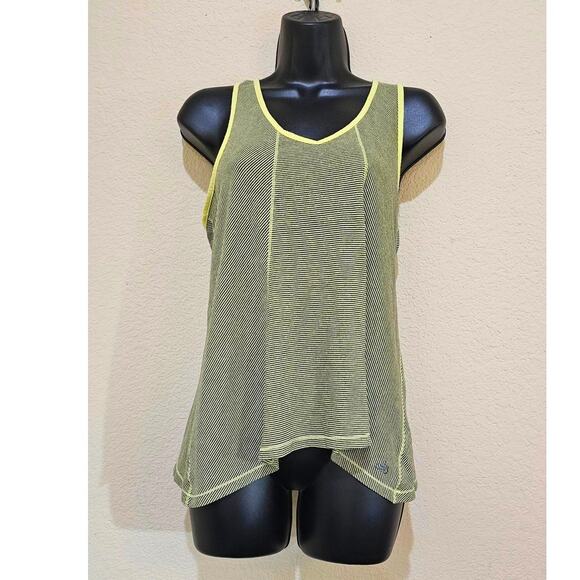 ALO Yoga Racer Back Tank Top size Small Black and Yellow - Picture 1 of 9